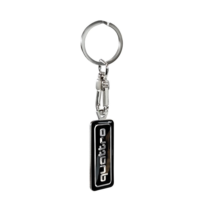 Avisa, Porte-clés en acier inoxydable - Quattro - Noir - 1,3x5,3cm