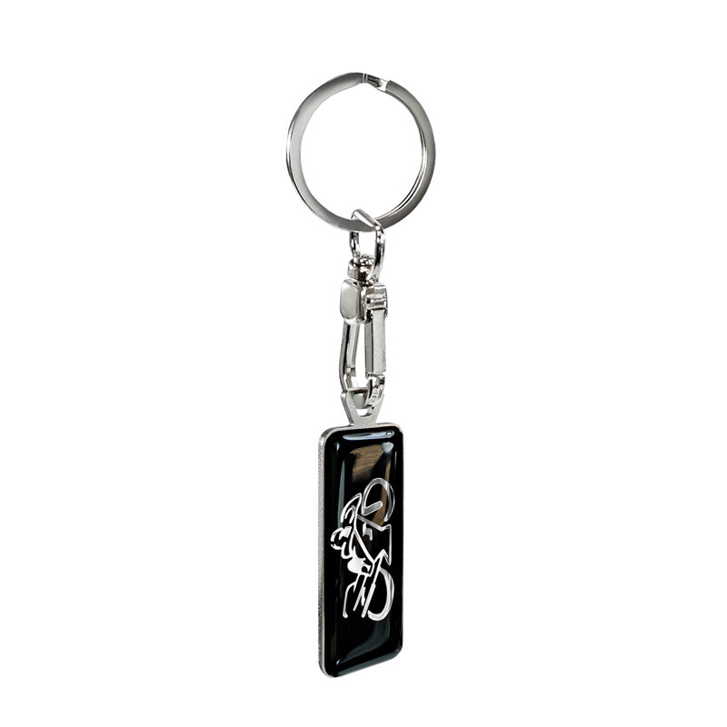 Avisa, Porte-clés Moto en acier inoxydable - Noir - 1,3x5,3cm
