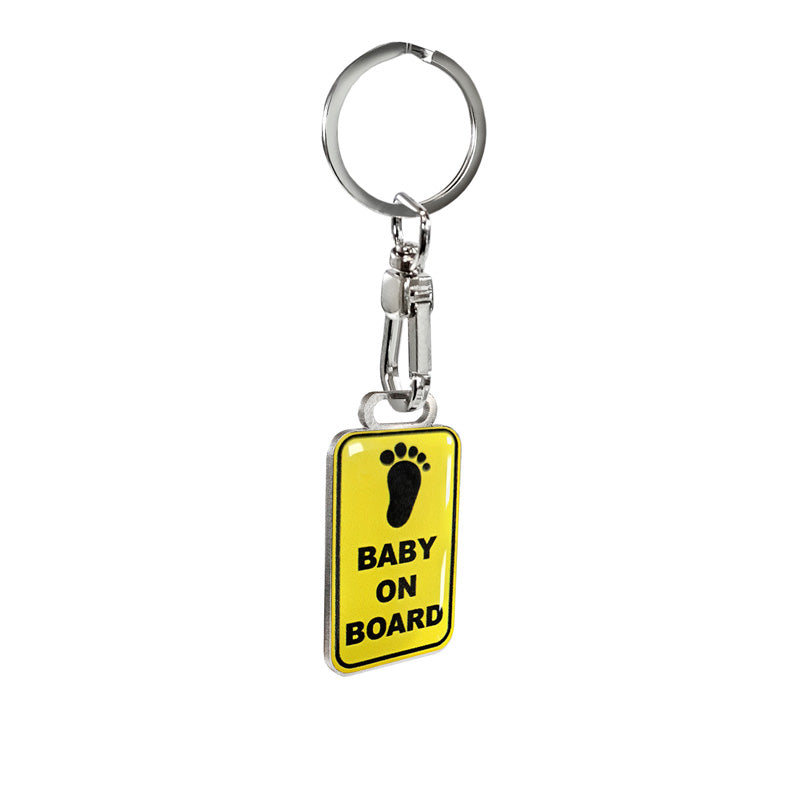 Avisa Porte-clés en acier inoxydable - 'Baby On Board'