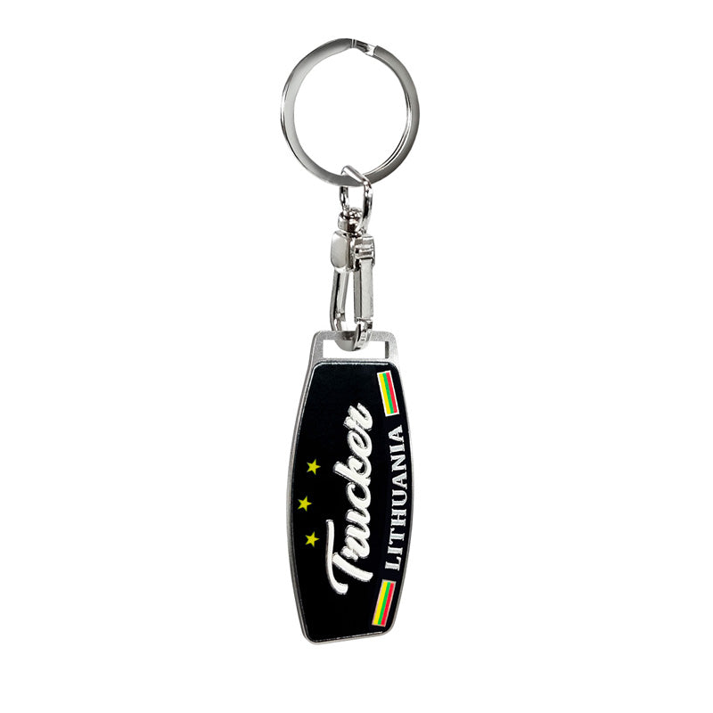 Avisa Porte-clés en acier inoxydable - Trucker/Lithuania