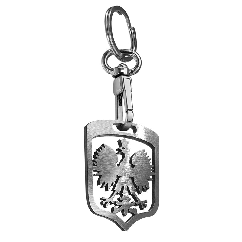 Avisa RVS sleutelhanger - 'Polen' (Zilver/Grafiet)