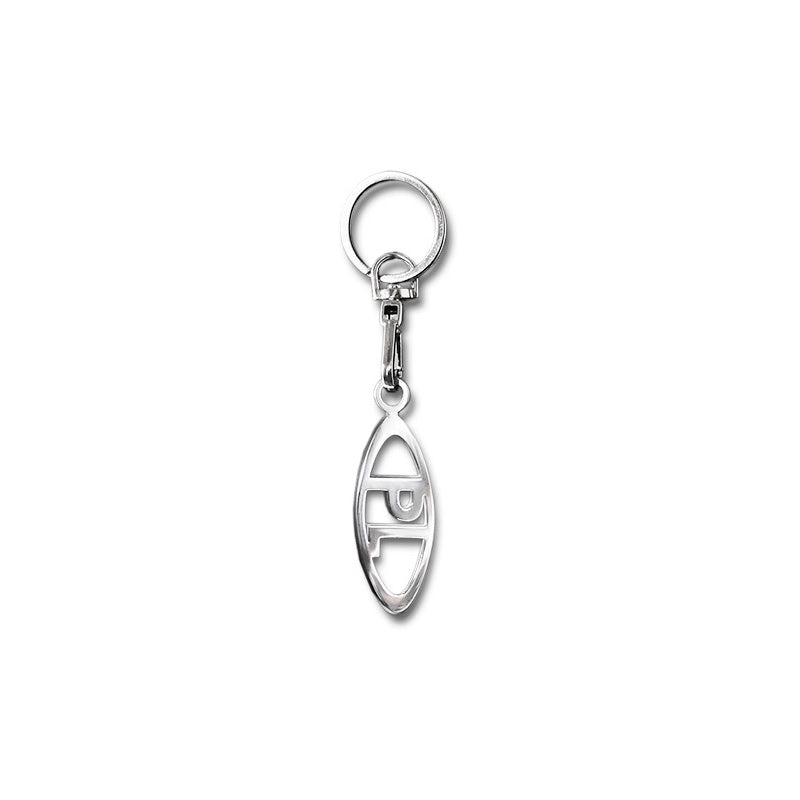 Avisa RVS sleutelhanger - 'PL' in Ovaal (Zilver)