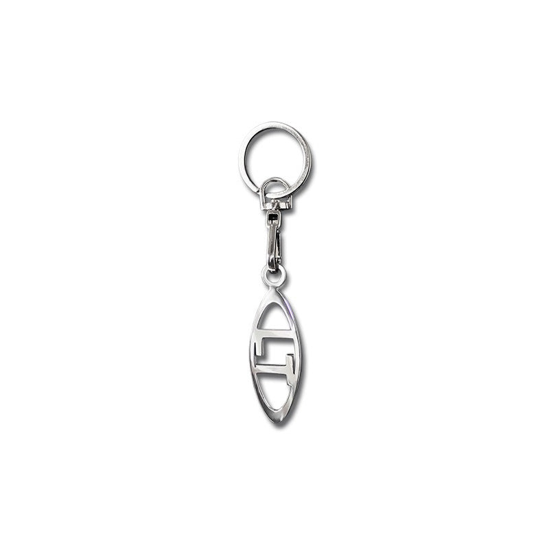 Avisa RVS sleutelhanger - 'LT' in Ovaal (Zilver)
