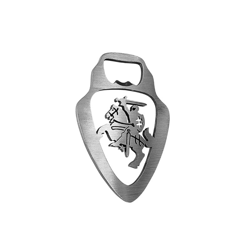 Avisa, flesopener - 'Embleem van Litouwen' - roestvrij staal - 10x7cm