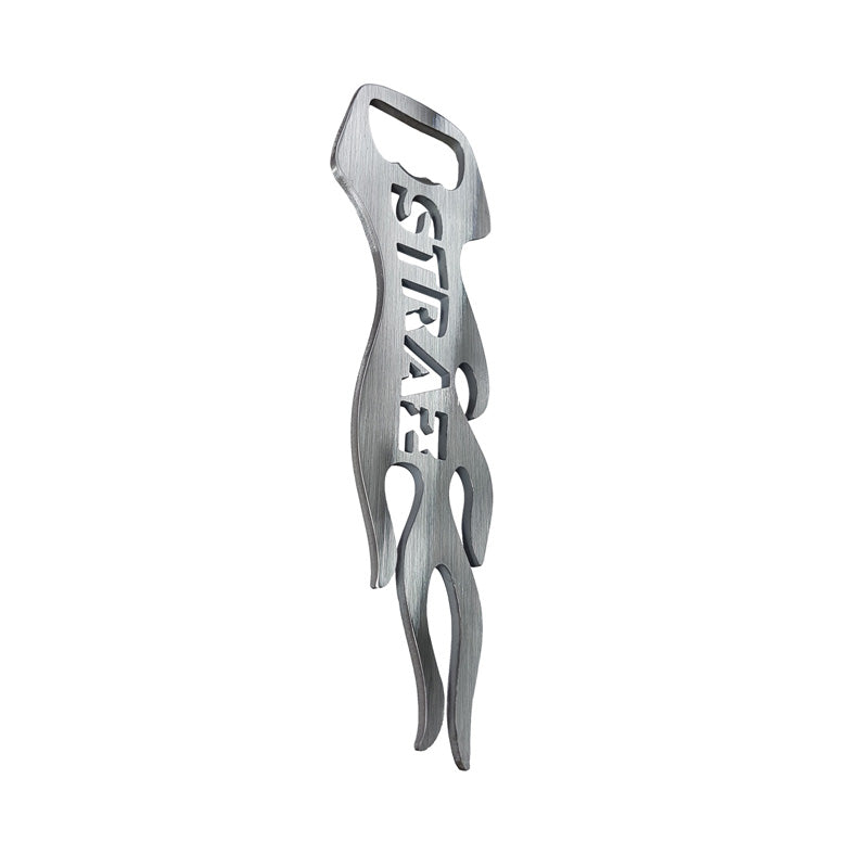 Avisa RVS Flesopener - 'STRAZ' (Zilver)