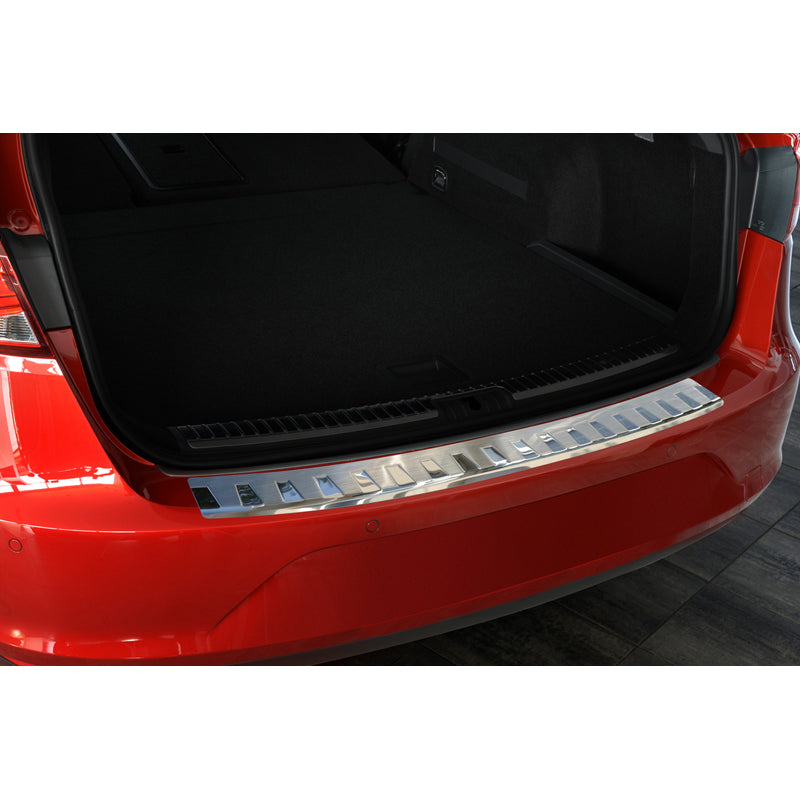 Avisa, Rear bumper protector, stainless steel, fits Seat Leon 5F ST 2013-2020 'Ribs'