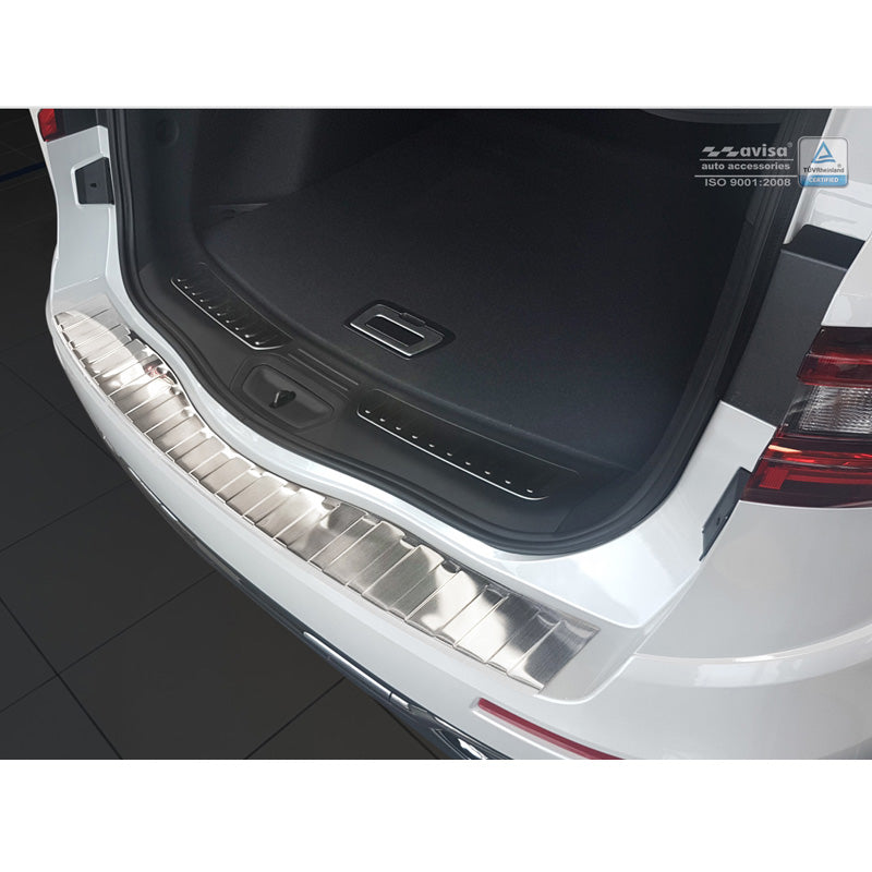 Avisa, protection de pare-chocs arrière, acier inoxydable, compatible avec Renault Koleos II 8/2016- 'Ribs'