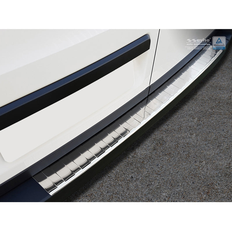 Avisa, protection de pare-chocs arrière, poli miroir, acier inoxydable, compatible avec Volkswagen Crafter & MAN TGE 2017- 'Ribs'