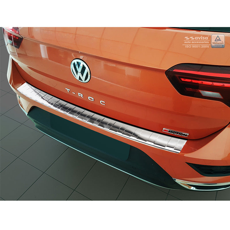 Avisa, Rear bumper protector, Stainless steel, fits Volkswagen T-Roc 2017-2022 & Facelift 2022- incl. Cabrio - 'Ribs'