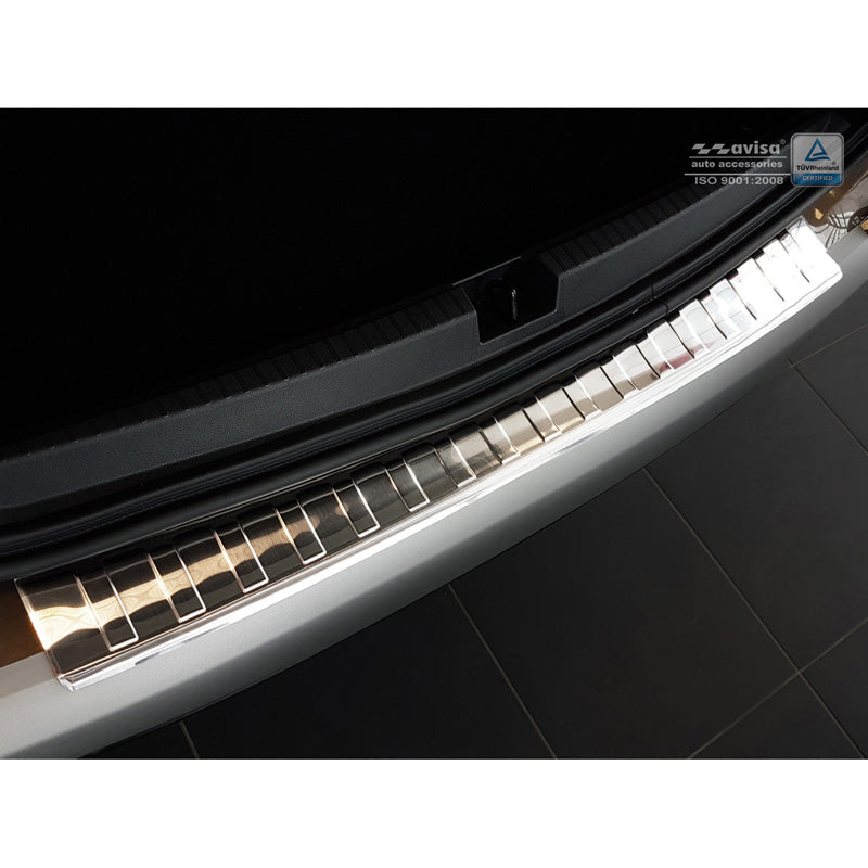 Avisa, protection de pare-chocs arrière, acier inoxydable, compatible avec Dacia Duster II 2018-2021 & FL 2021-2024 'Ribs'
