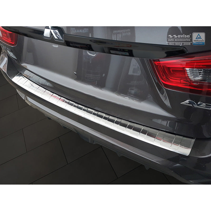 Avisa, Rear bumper protector, Stainless steel, fits Mitsubishi ASX 2017-2019 'Ribs'
