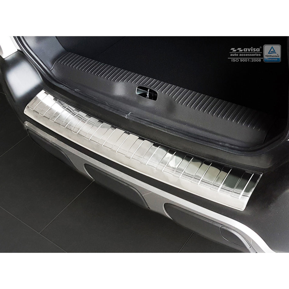 Avisa, protection de pare-chocs arrière, acier inoxydable, convient à Citroën C3 Aircross II 2017- 'Ribs'