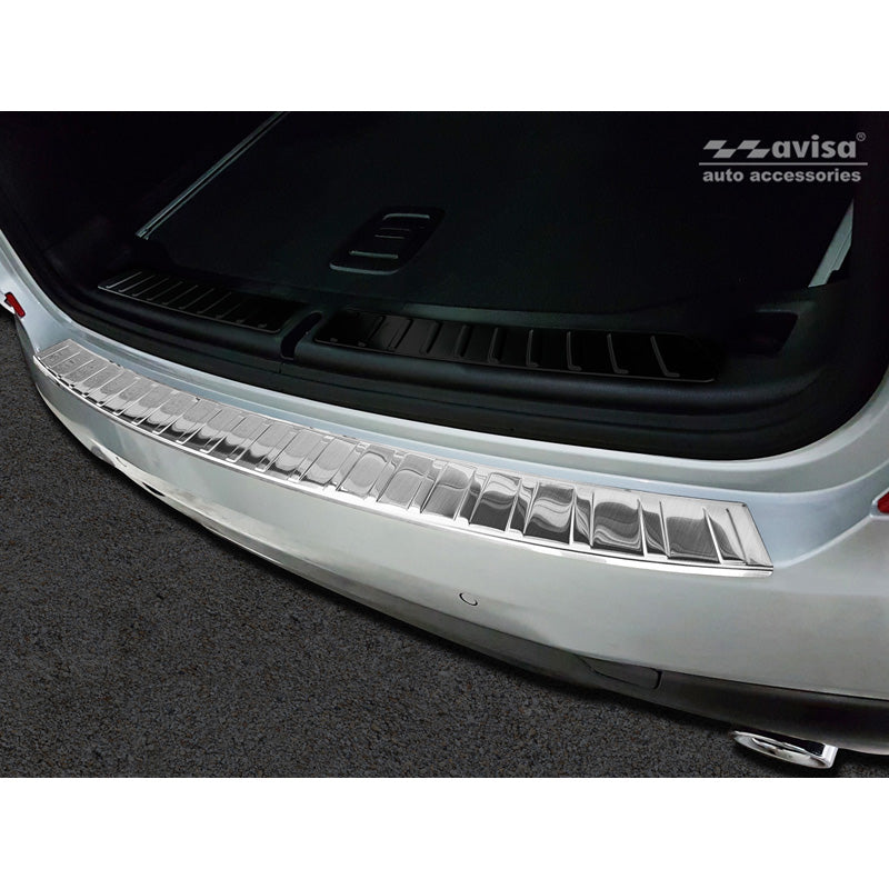 Avisa, protection de pare-chocs arrière, acier inoxydable, convient à BMW X3 (G01) 2017-2021 & FL 2021- avec M-Package incl. M Competition 2019-2021 'Ribs'