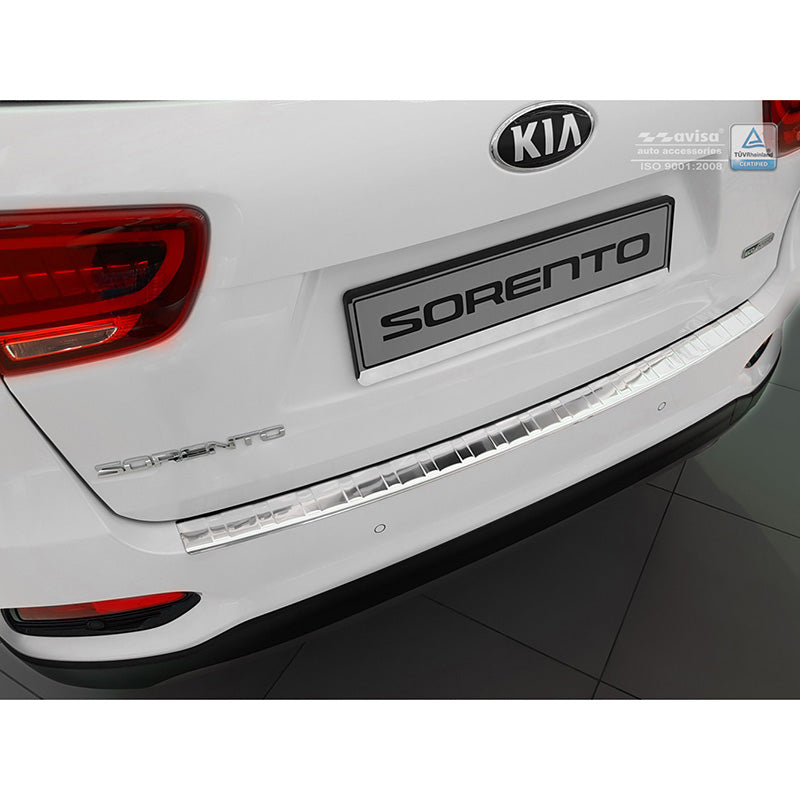 Avisa, protection de pare-chocs arrière, acier inoxydable, convient à Kia Sorento III Facelift 2017-2020 'Ribs'