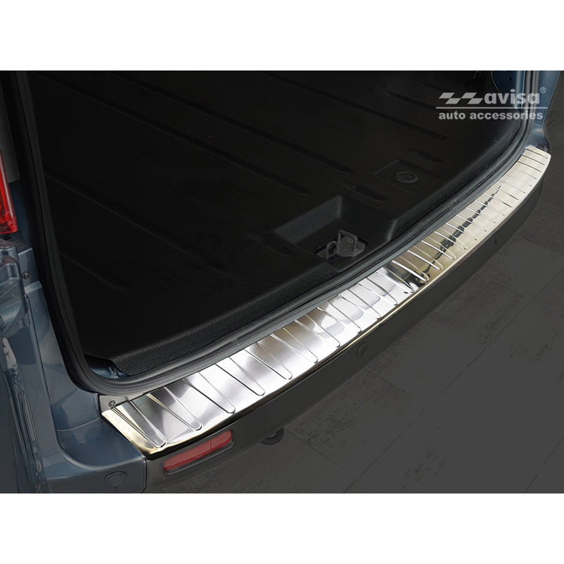 Avisa, Achterbumperbescherming, roestvrij staal, passend voor Ford Transit/Tourneo Custom 2012-2018 & 2018-2023 'Ribs'