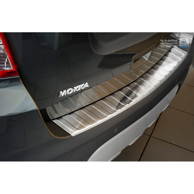 Avisa, Protection de pare-chocs arrière, acier inoxydable, compatible avec Opel Mokka 2012-2017 excl. Mokka X