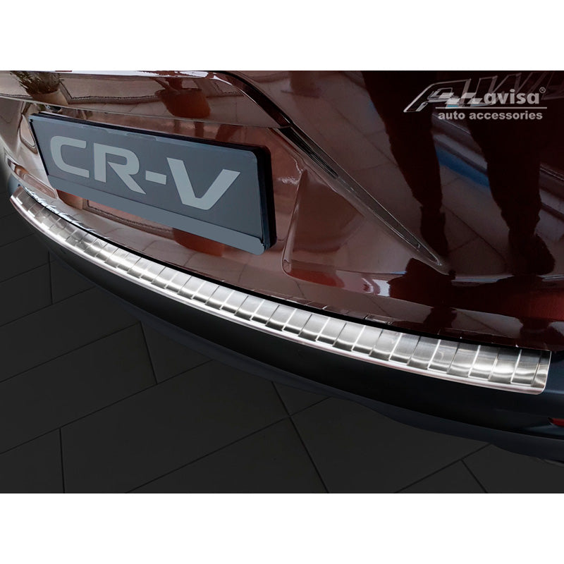Avisa, protège-pare-chocs arrière, acier inoxydable, convient pour Honda CR-V (CW) 2018-2023 'Nervures'
