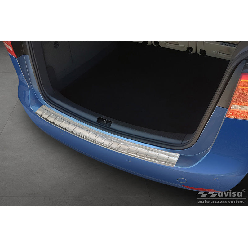 Avisa, Rear bumper protector, Stainless steel, Fits Volkswagen Touran II GP2 2010-2015 'Ribs'