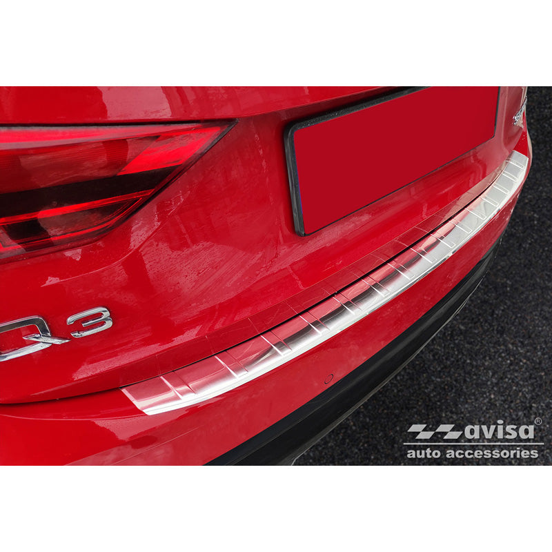 Avisa, Rear bumper protector, Stainless steel, Fits Audi Q3 II Sportback 2019- incl. RS 'Ribs'