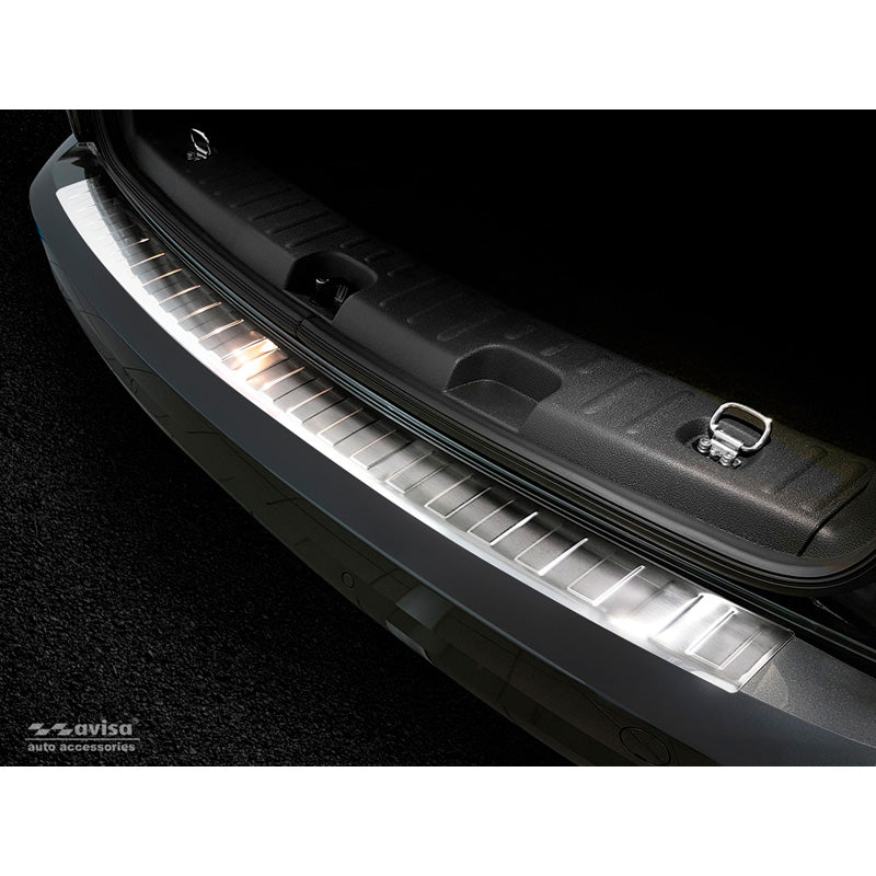 Avisa, Rear Bumper Protector, Stainless Steel, Fits Volkswagen Caddy 2004-2015 & 2015-2020 'Ribs'