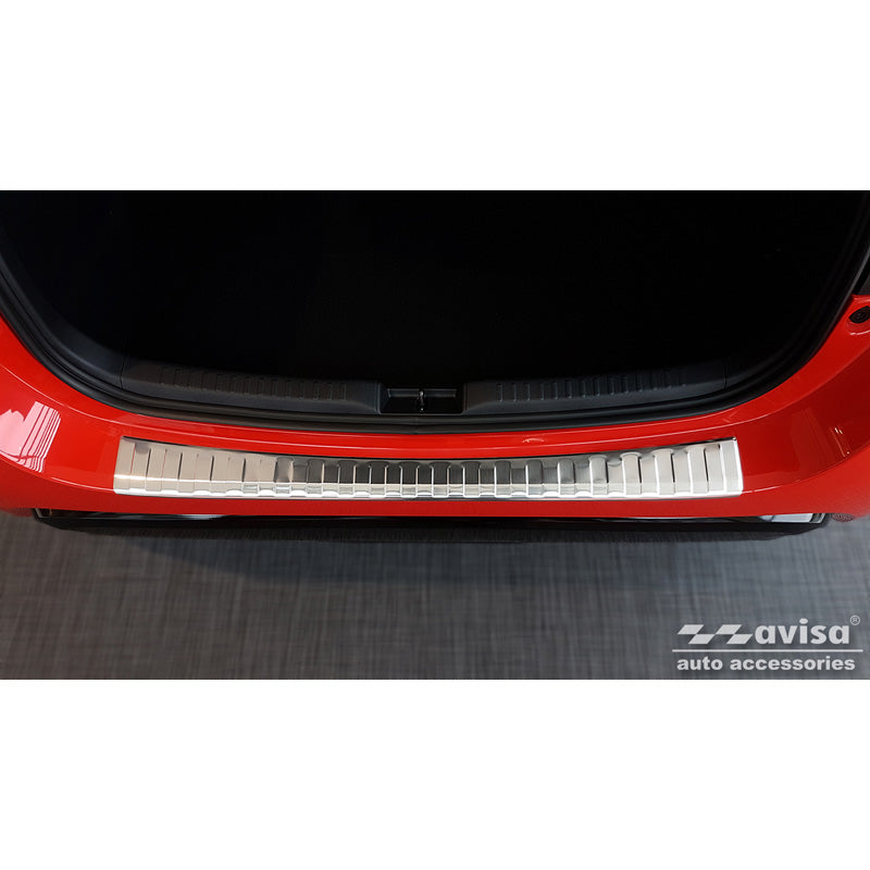 Avisa, Rear Bumper Protector, Stainless Steel, Fits Toyota Yaris IV HB 5-door (excl. GR) 2020-2024 & Facelift 2024- 'Ribs'