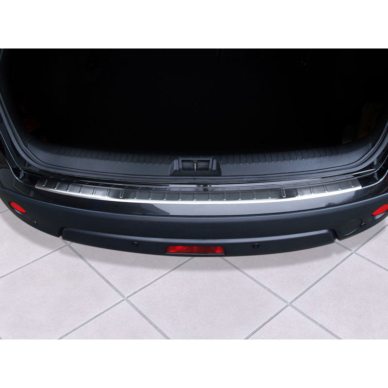 Avisa, Rear Bumper Protector, Stainless Steel, Fits Nissan Qashqai 2007-2013 'Ribs'