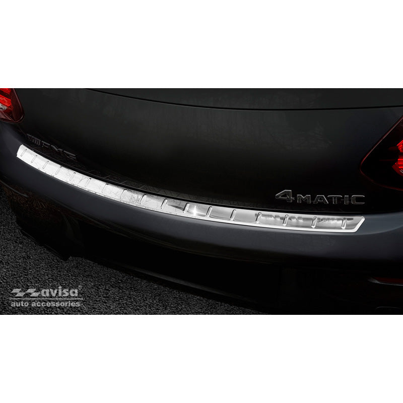 Avisa, Rear Bumper Protector, Stainless Steel, Fits Mercedes C-Class C205 Coupe AMG 2015-2021 'Ribs'
