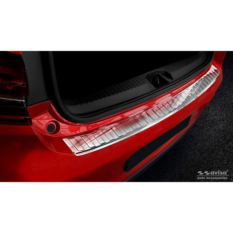 Avisa, Rear Bumper Protector, Stainless Steel, Fits Renault Clio E HB 5-door 2019- Incl. Facelift 'Ribs'