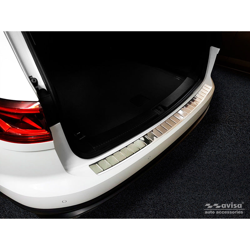 Avisa, achterbumperbeschermer, roestvrij staal, past op Volkswagen Touareg III (CR7) 2018- Incl. Facelift 'Ribs'