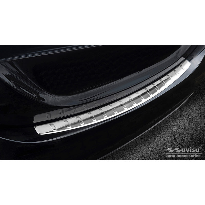 Avisa, Rear bumper protector, Stainless steel, fits Mercedes C-Class W205 Sedan 2014-2019 & 2019-2021 'Ribs'