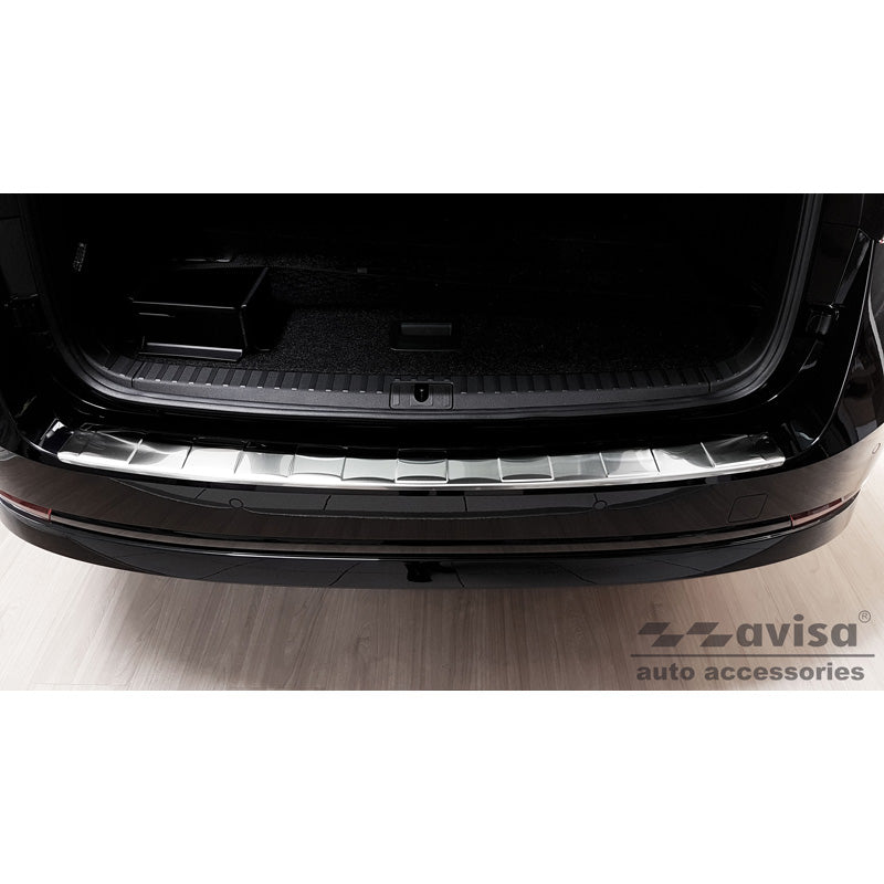 Avisa, Rear bumper protector, Stainless steel, fits Skoda Octavia IV Estate 2020-2024 & FL 2024- (incl. RS, excl. Scout) 'Ribs'