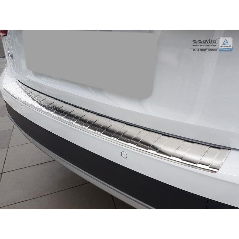 Avisa, Rear bumper protector, Stainless steel, fits Audi A4 B9 Allroad 2015-2019 & FL 2019- 'Ribs'