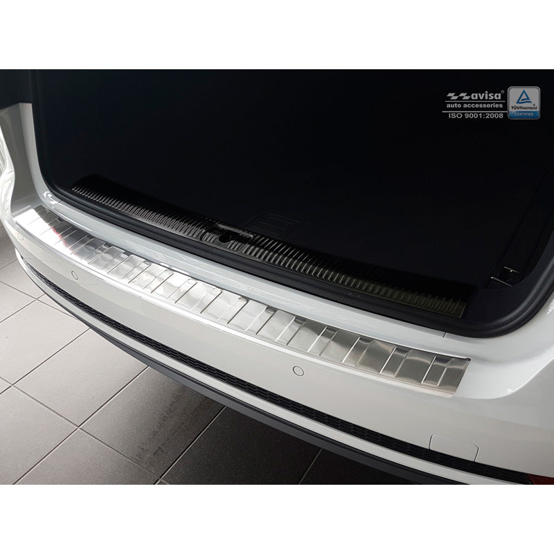 Avisa, Rear bumper protector, Stainless steel, fits Audi A4 B9 Avant 2015-2019 & Facelift 2019- 'Ribs' (incl. S4 Avant)