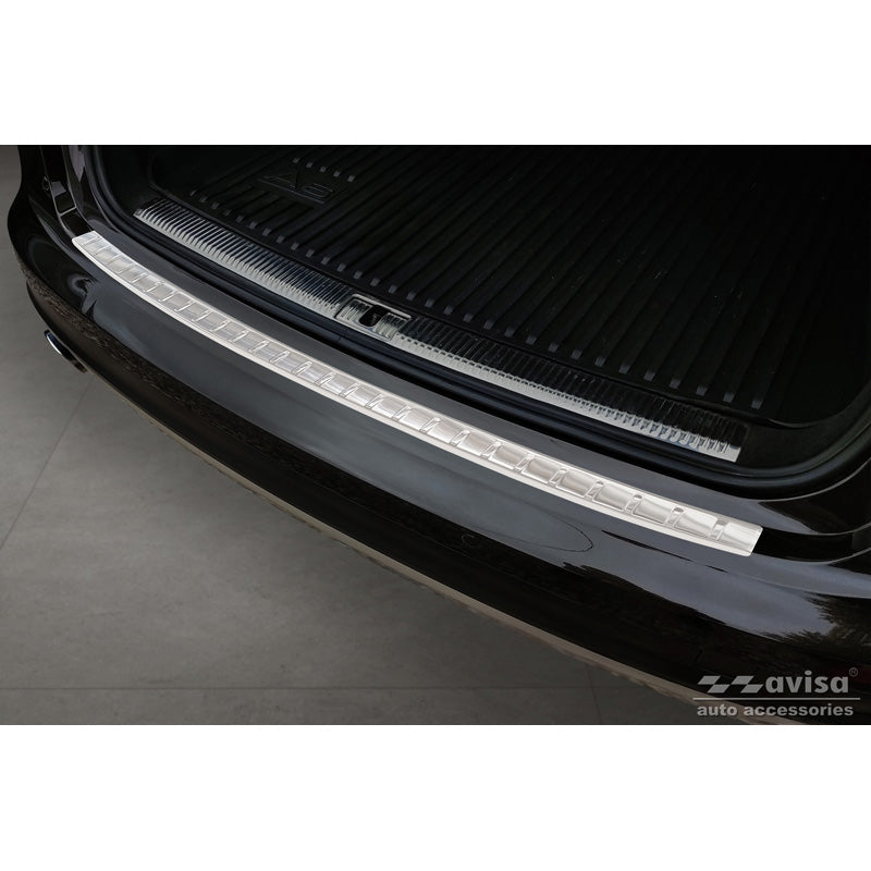 Avisa, Rear bumper protector, Stainless steel, fits Audi A6 Allroad 2011-2018 'Ribs'