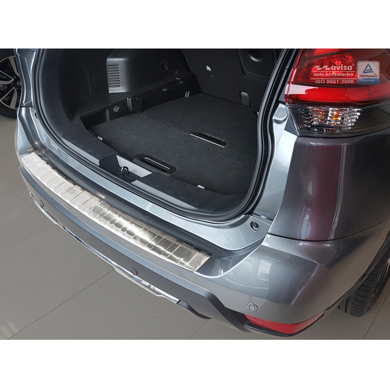 Avisa, Rear bumper protector, Stainless steel, fits Nissan X-Trail III (T32) Facelift 2017-2021 'Ribs'