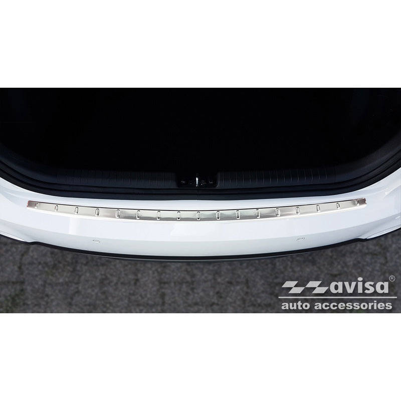 Avisa, Rear bumper protector, Stainless steel, fits Hyundai i20 II 5-door & Active Crossover FL 2018-2020 - 'Ribs'