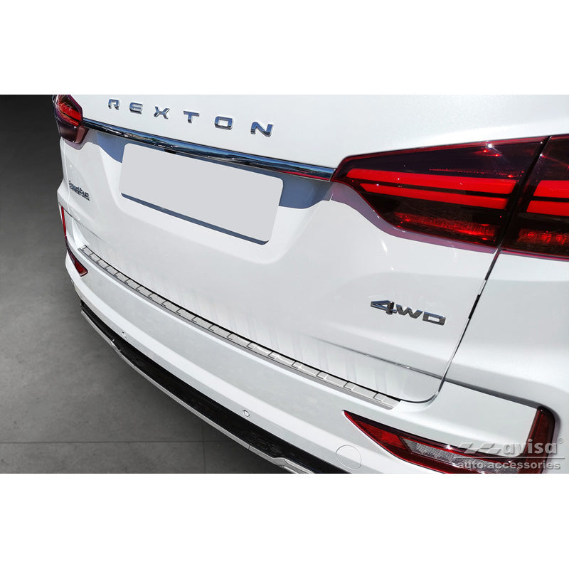 Avisa, Rear bumper protector, Stainless steel, fits Ssangyong Rexton (YK) Facelift 2021- 'Ribs'