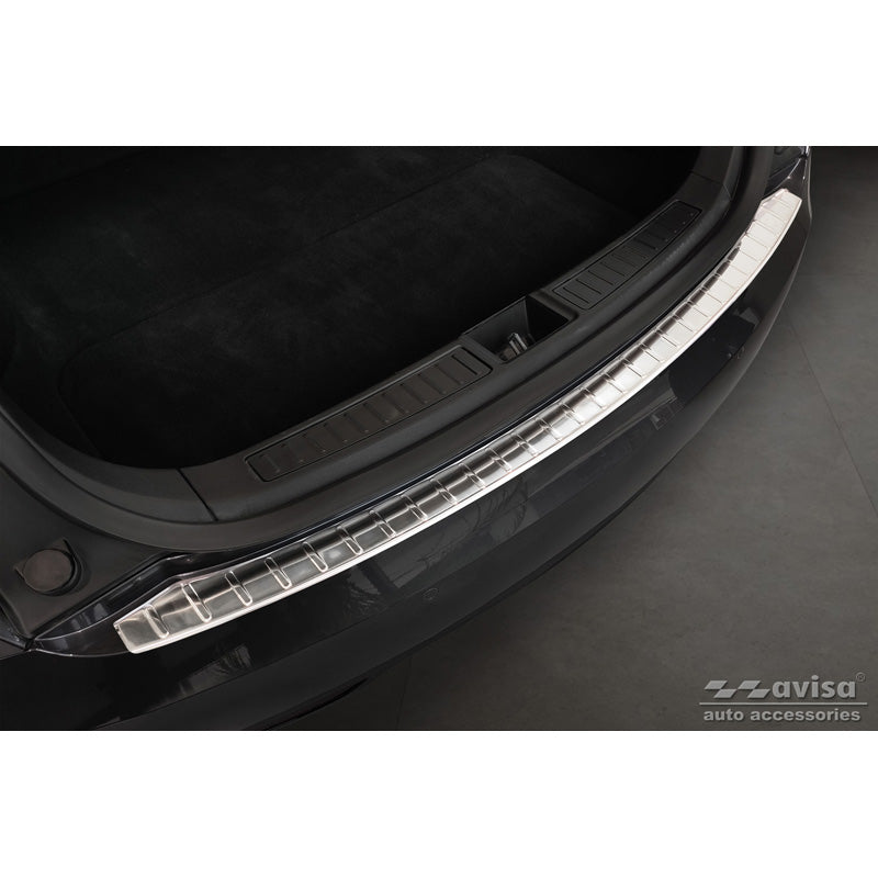 Avisa, Rear bumper protector, Stainless steel, fits Tesla Model S 2012- 'Ribs'