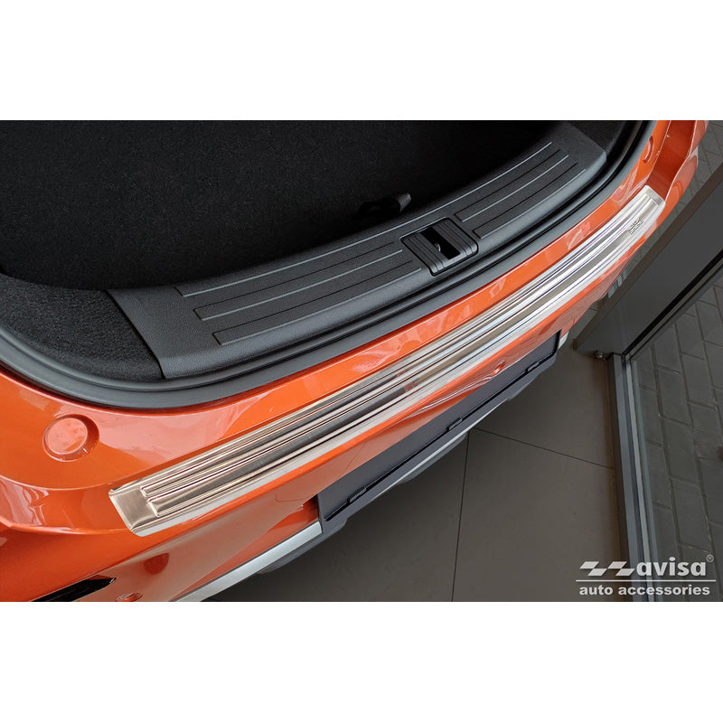 Avisa, Rear Bumper Protector, Stainless Steel, fits MG ZS FL 2019- 'British Flag'