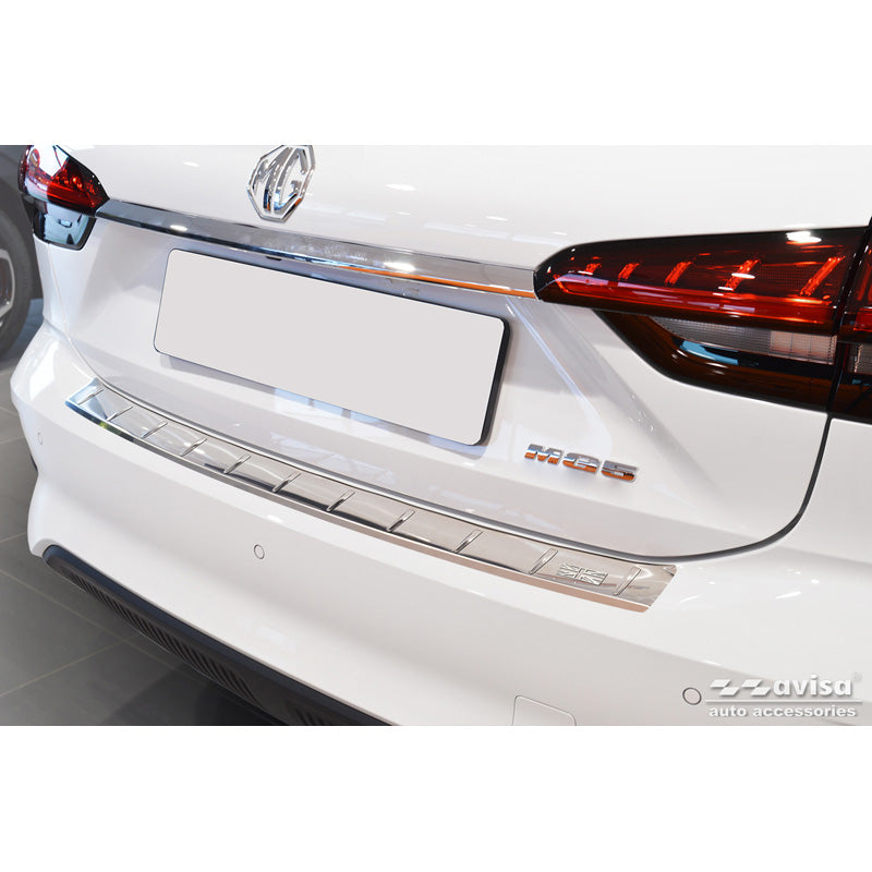 Avisa, Rear Bumper Protector, Stainless Steel, fits MG 5 SW (EV) 2022- 'British Flag'
