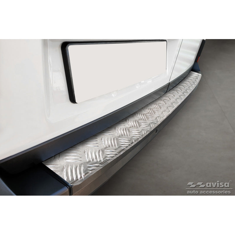 Avisa, Rear Bumper Protector, Stainless Steel, fits Volkswagen Crafter & MAN TGE 2017- 'Riffled' ('XL'-version)