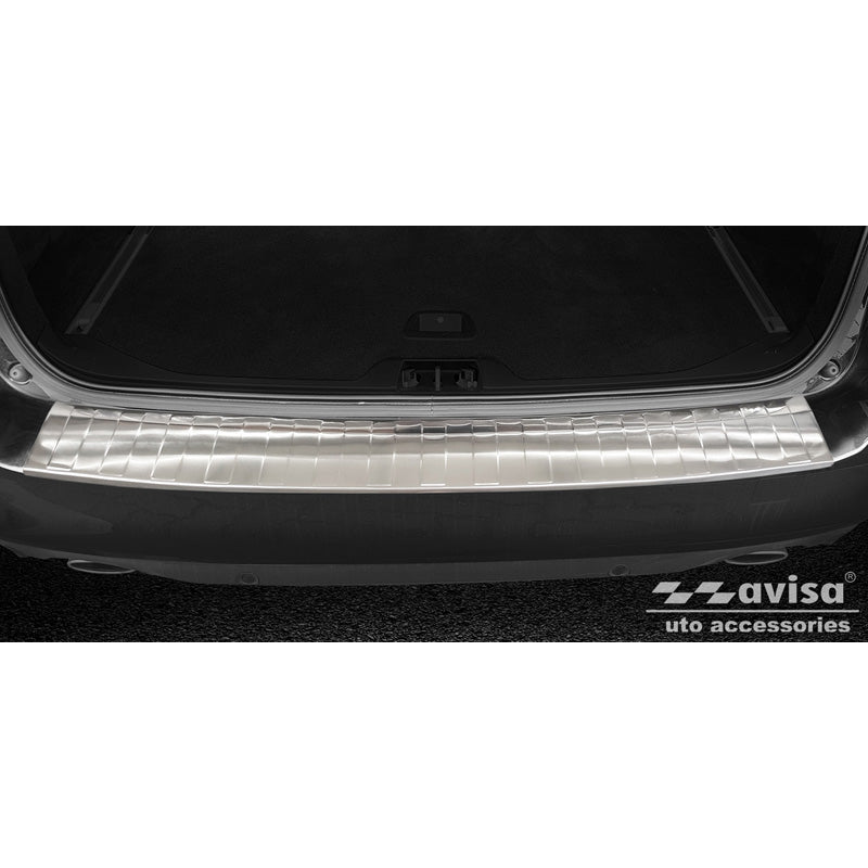 Avisa, Achterbumperbeschermer, roestvrij staal, past op Volvo V70 Facelift 2013-2016 'Ribs'
