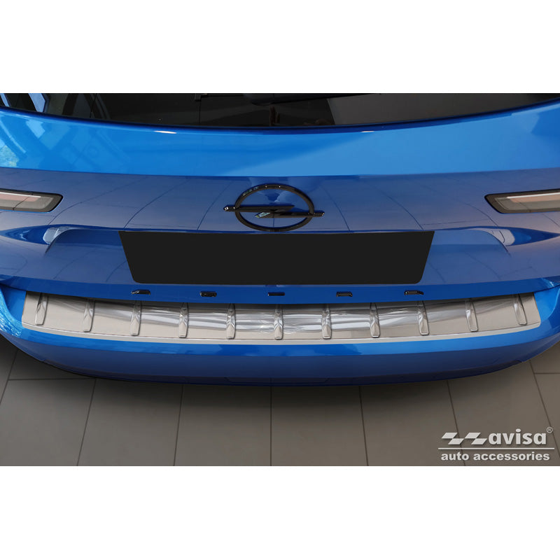 Avisa, Rear Bumper Protector, Stainless Steel, fits Opel Astra L Sportstourer 2022- 'Ribs'
