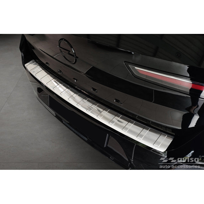 Avisa, Rear Bumper Protector, Stainless Steel, fits Opel Astra L HB 5-door 2021- 'Ribs'