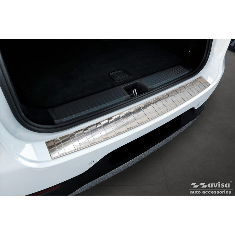 Avisa, Rear Bumper Protector, Stainless Steel, Fits Mercedes EQE SUV (X294) 2022- 'Ribs'