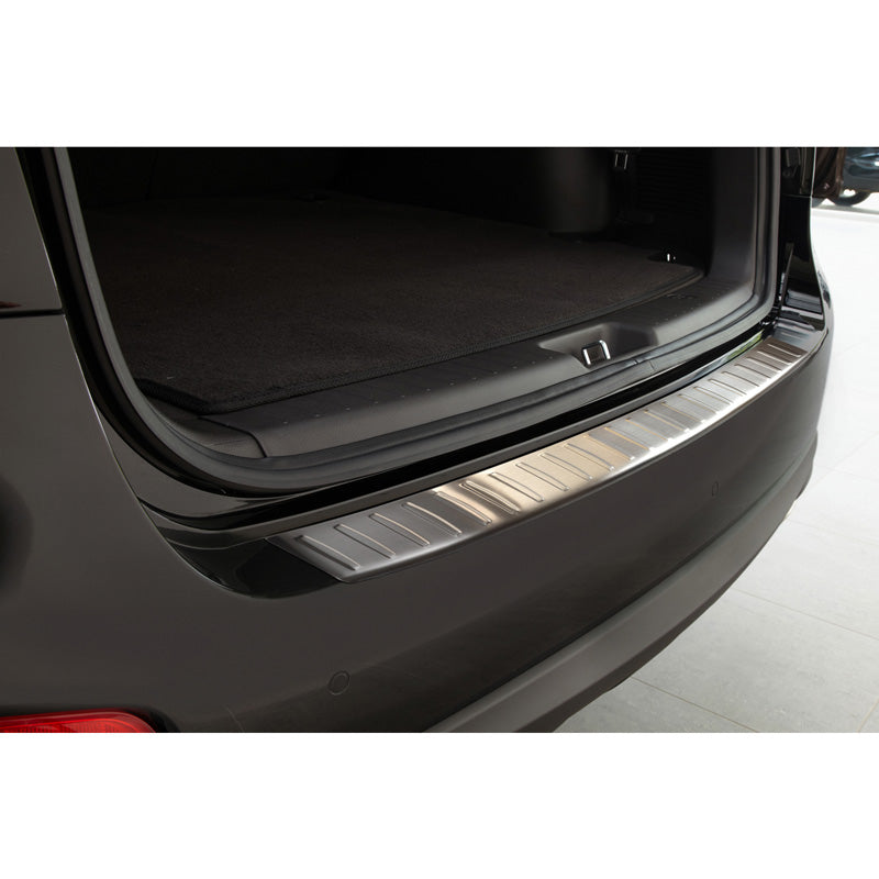 Avisa, Rear Bumper Protector, Stainless Steel, fits Hyundai Santa Fe 2007-2012 'Ribs'