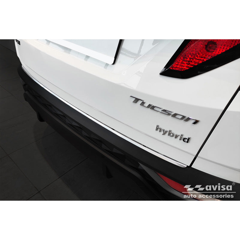 Avisa, Achterbumperbeschermer, roestvrij staal, past op Hyundai Tucson 2020- 'Ribs'