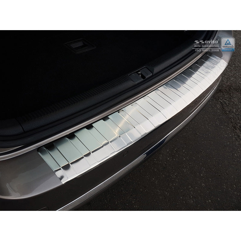 Avisa, Achterbumperbeschermer, Roestvrij staal, past op Volkswagen Passat B7 Variant 2010-2014 'Ribs'