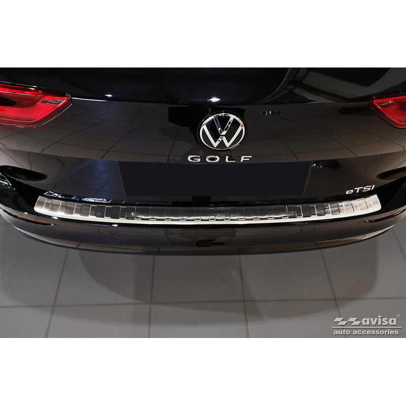 Avisa, Achterbumperbeschermer, Roestvrij staal, past op Volkswagen Golf VIII Variant 2020-2024 & FL 2024- 'Ribs'