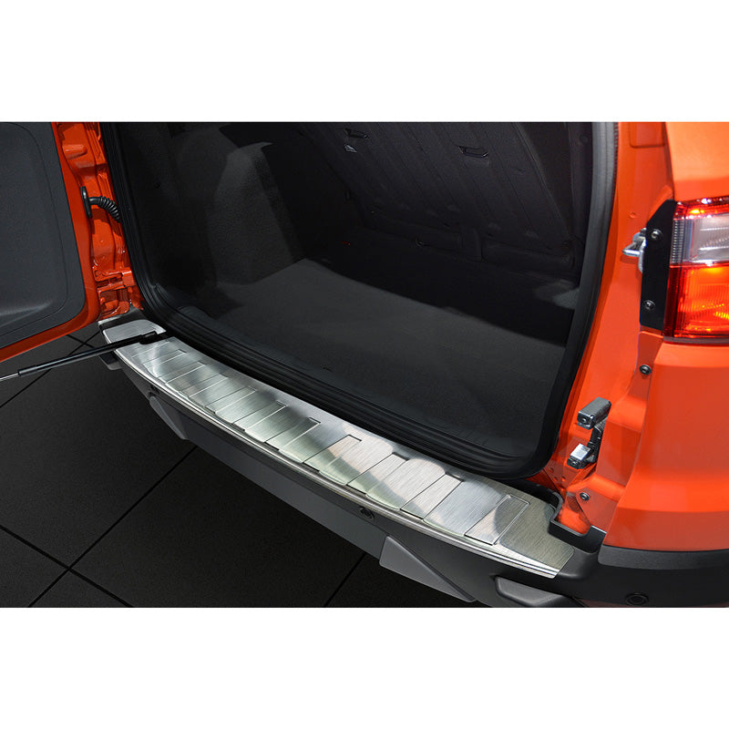 Avisa, Rear bumper protector, stainless steel, fits Ford Ecosport II 2012- 'Ribs'